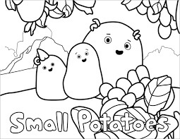 Dibujos de Patatas Familiares para colorear