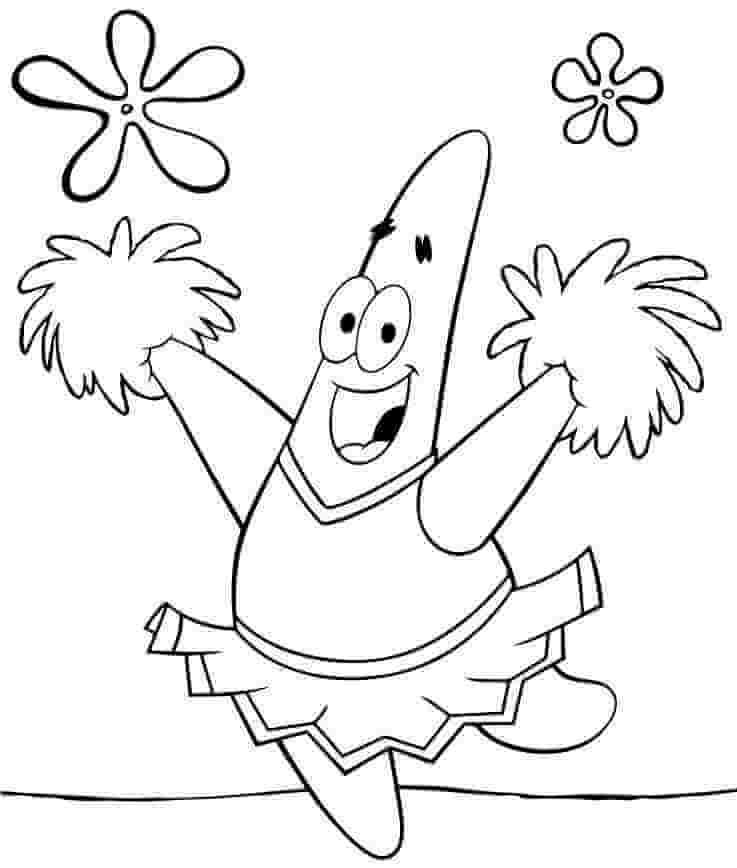 Patrick Star Bailando para colorir