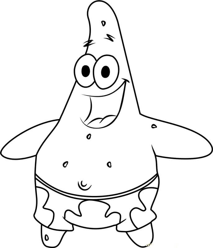 Dibujos de Patrick Star Básico para colorear