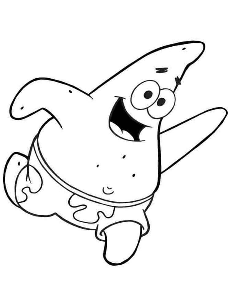 Patrick Star Corriendo para colorir