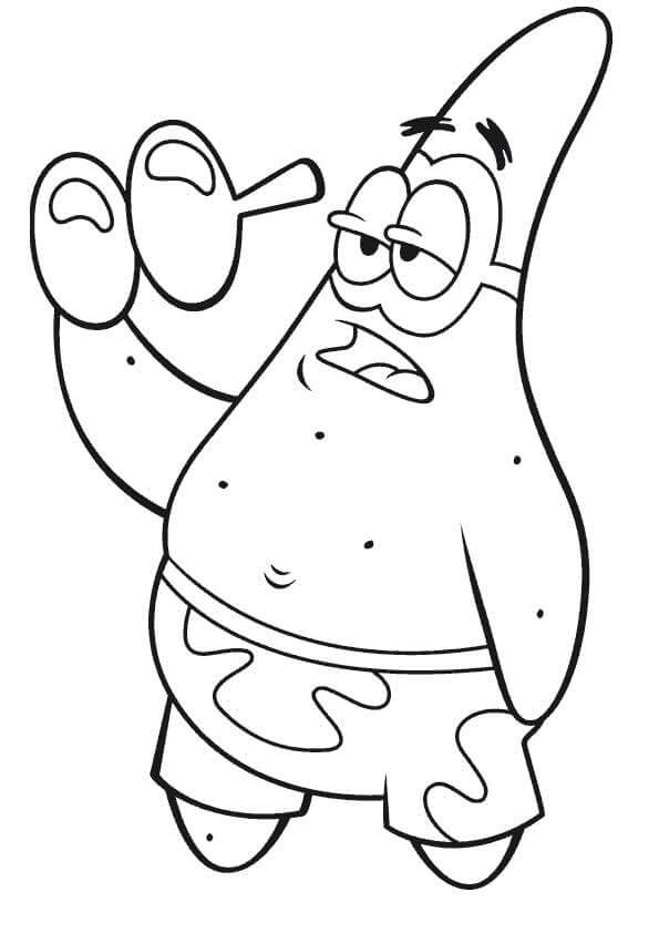 Dibujos de Patrick Star Divertido para colorear