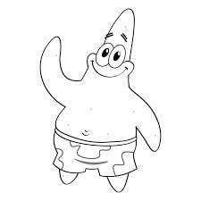 Dibujos de Patrick Star Sonriendo para colorear