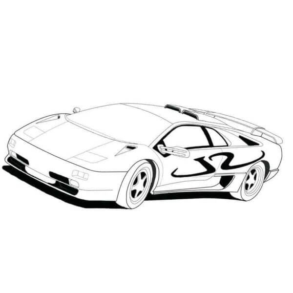 Patrones De Puertas Lamborghini para colorir