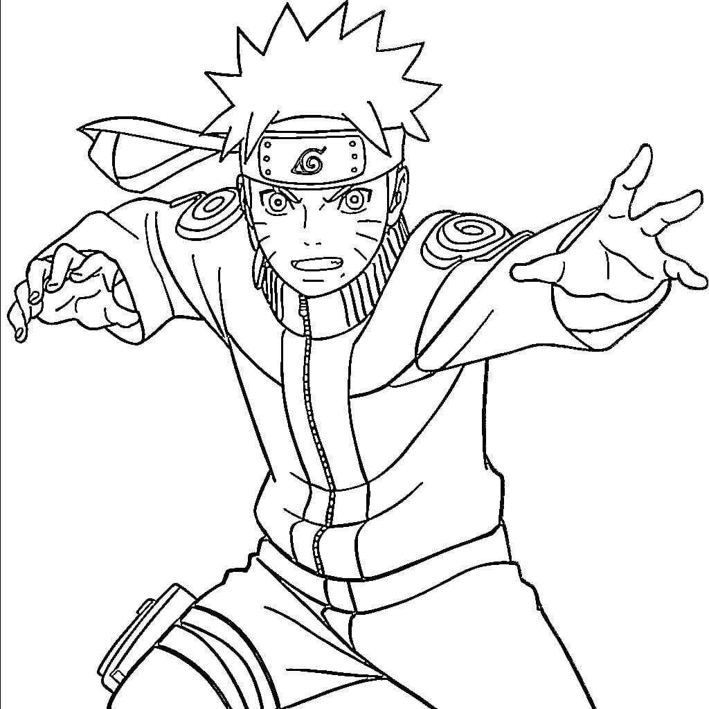 Dibujos de Pelea de Naruto para colorear