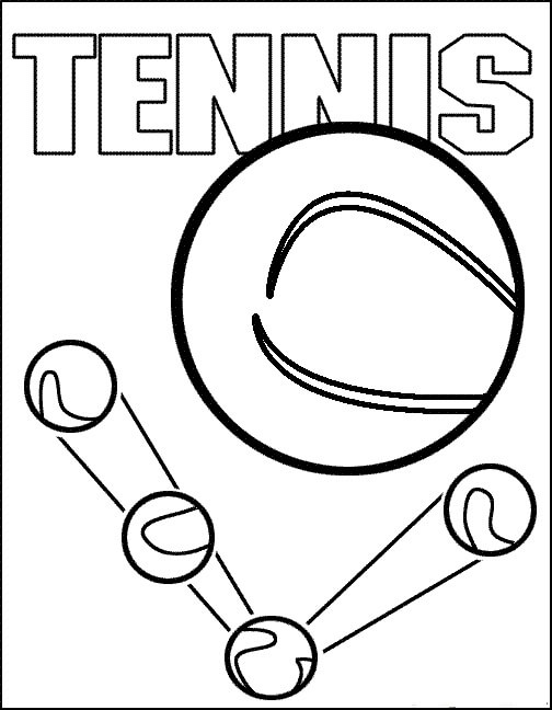 Dibujos de Pelota de Tenis para colorear