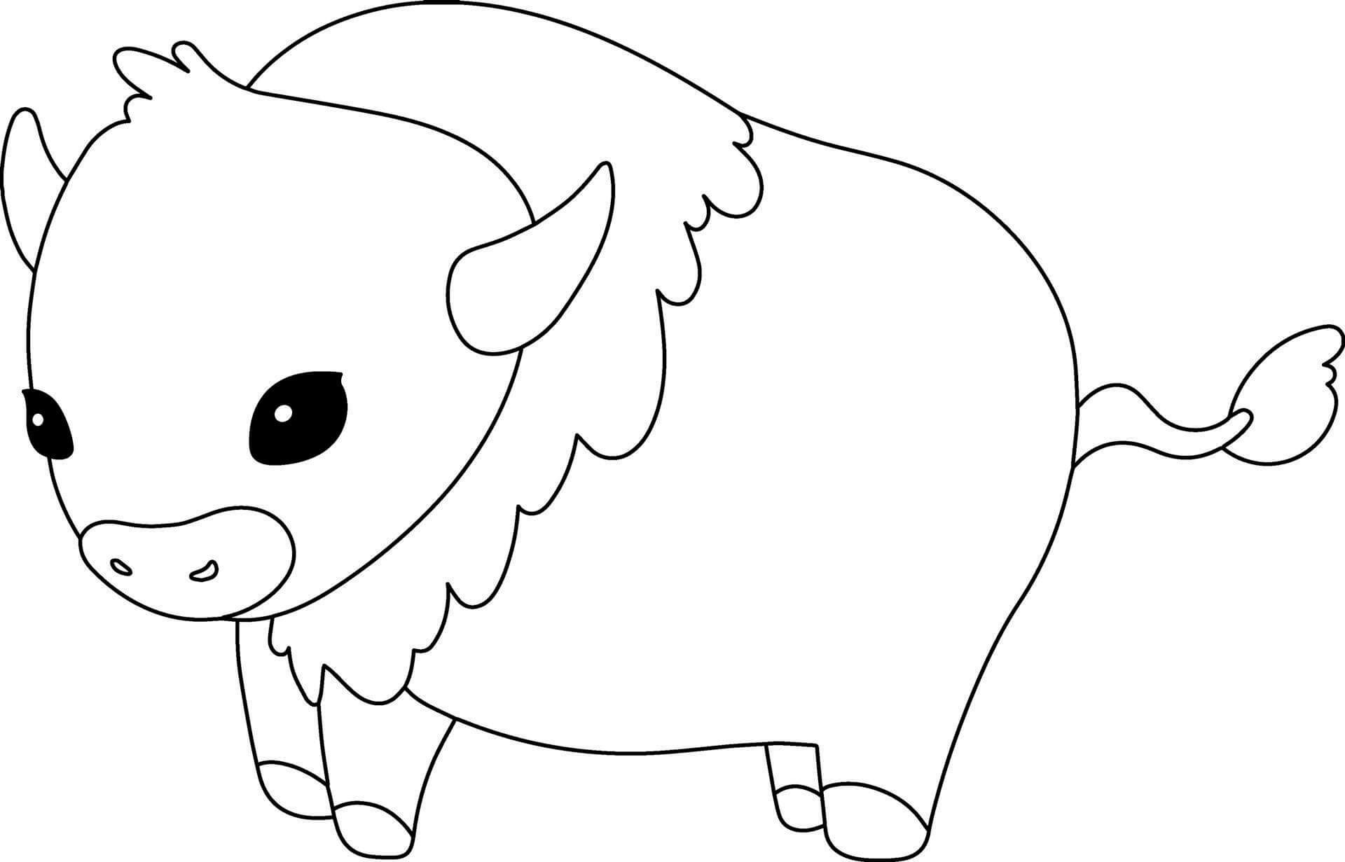 Dibujos de Pequeño Búfalo para colorear