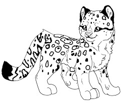 Dibujos de Pequeño Leopardo para colorear