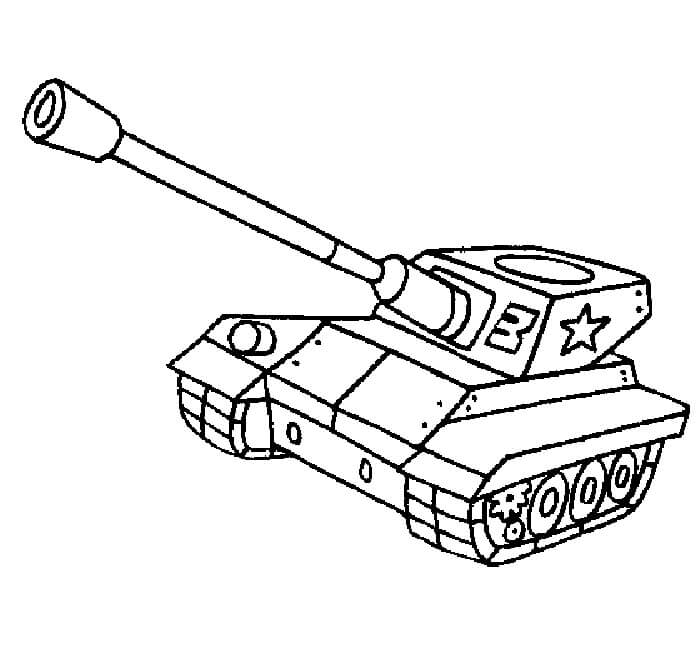 Dibujos de Pequeño Tanque para colorear