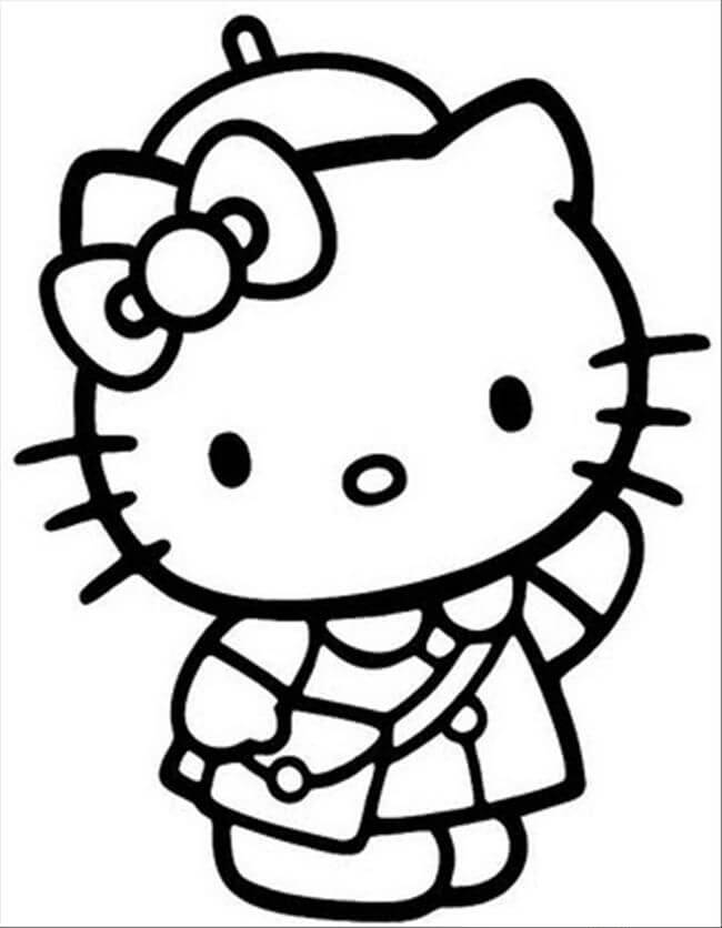 Perfecta Hello Kitty para colorir