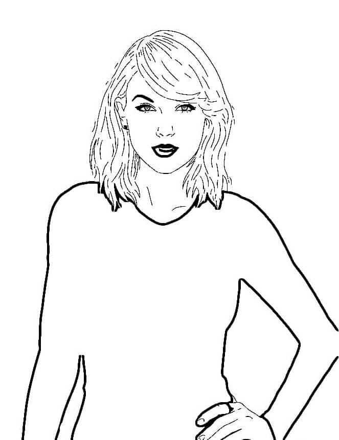 Dibujos de Perfecta Taylor Swift para colorear