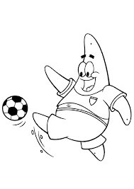 Personaje de Dibujos Animados Jugando al Fútbol para colorir