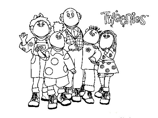 Dibujos de Personaje de Tweenies Sonriendo para colorear