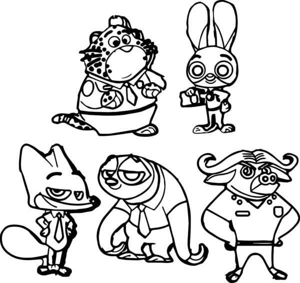 Personajes De Caricatura para colorir