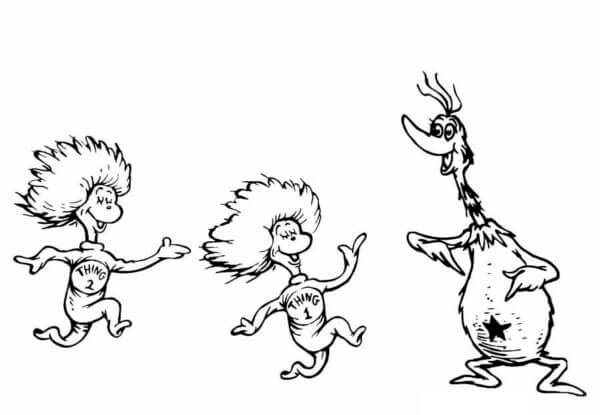 Dibujos de Personajes Del Libro Del Famoso Escritor Dr. Seuss para colorear