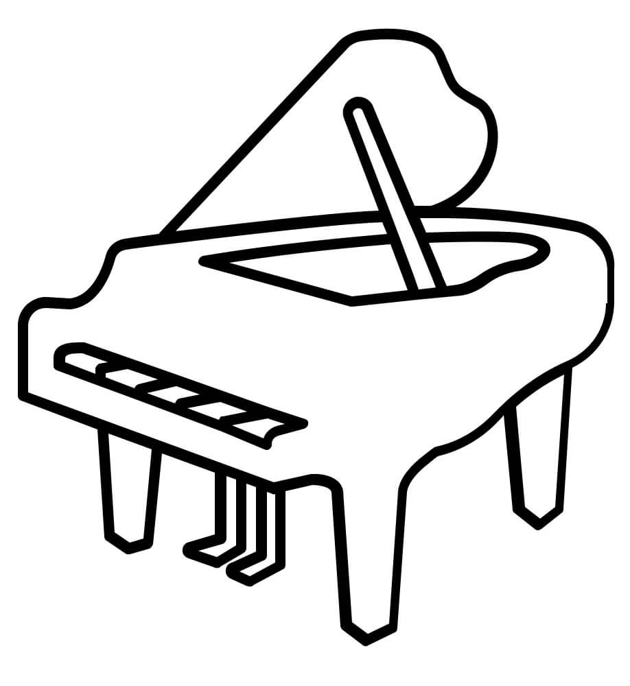 Piano Fácil para colorir