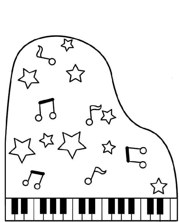 Piano de Pie para colorir