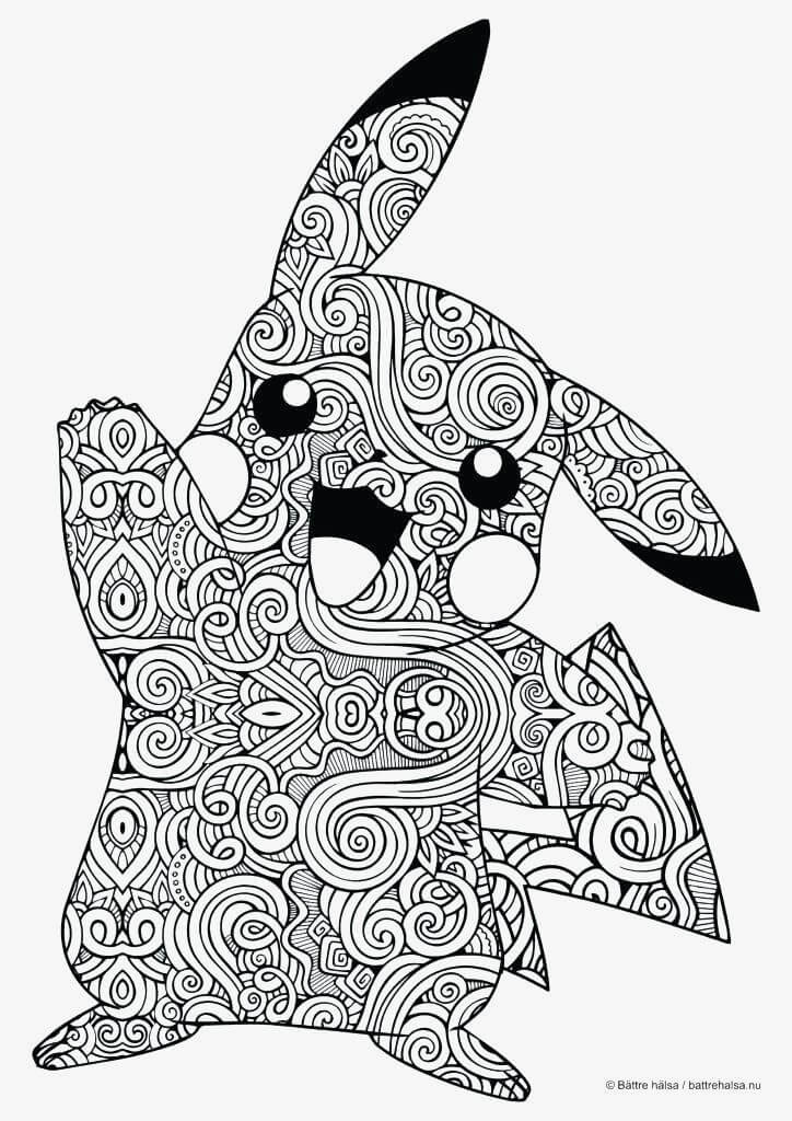 Dibujos de Pikachu Divertidos Mandalas para colorear