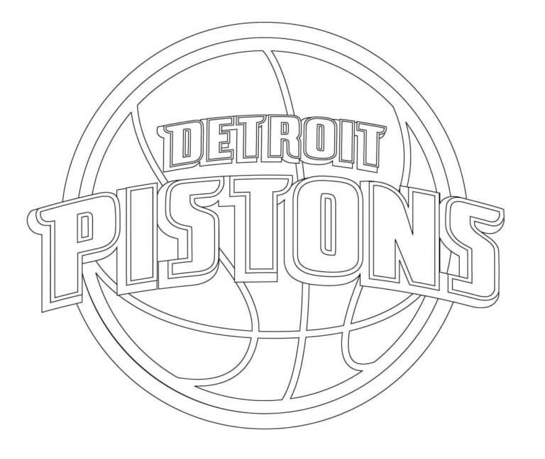 Pistons NBA para colorir