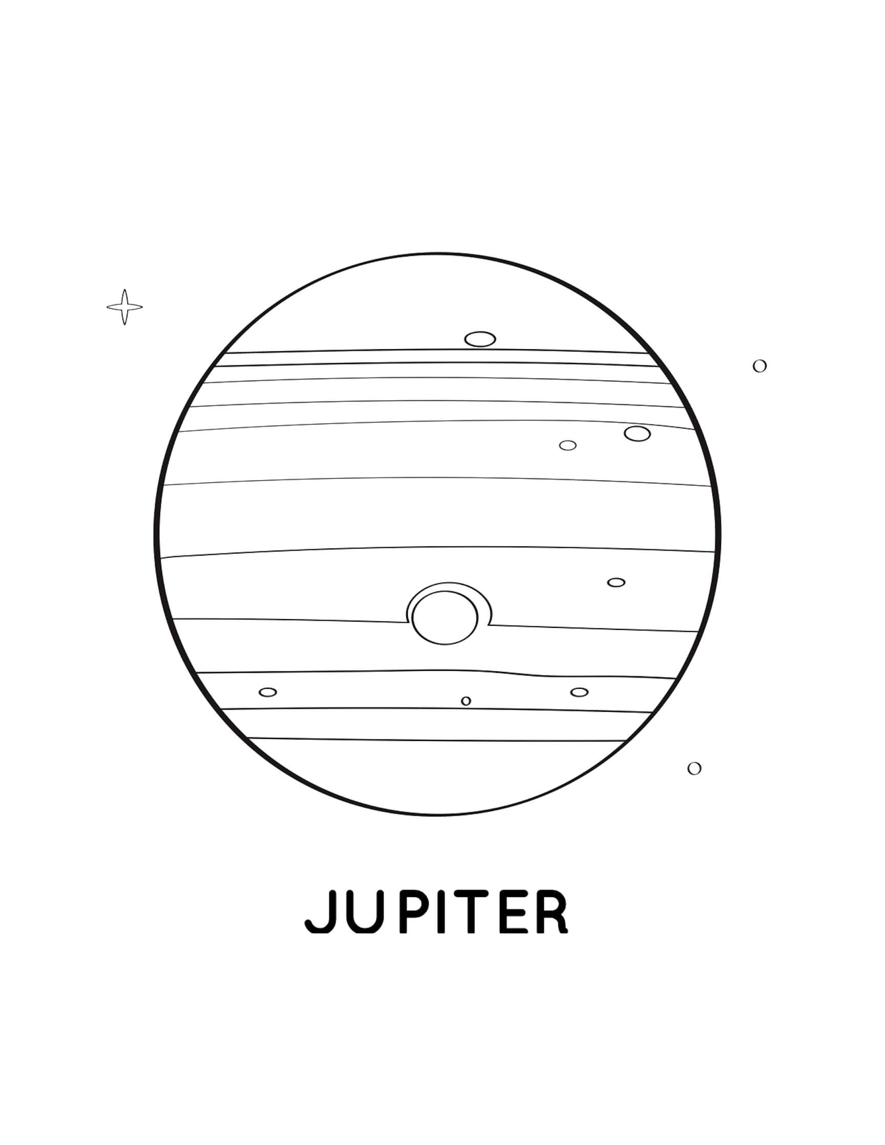 Planeta Júpiter para colorir