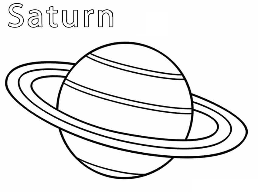 Dibujos de Planetas Saturno para colorear