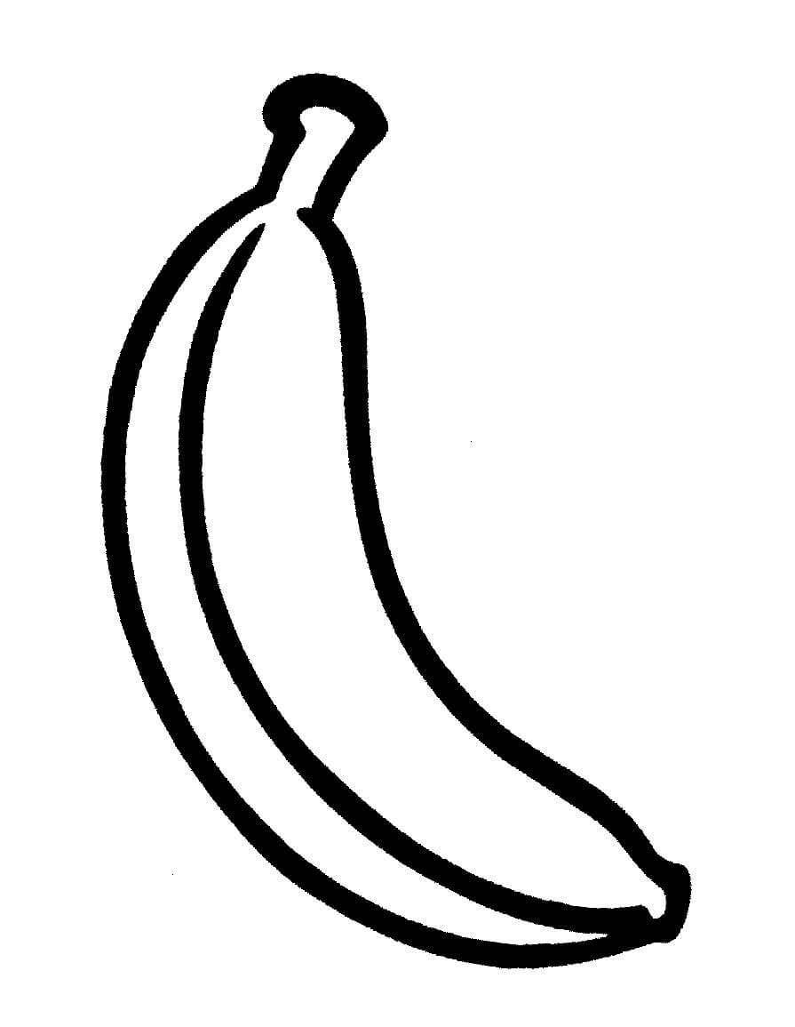 Dibujos de Plátano Fácil para colorear