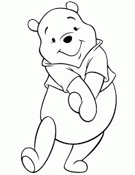 Dibujos de Pooh el Oso Sonriendo para colorear