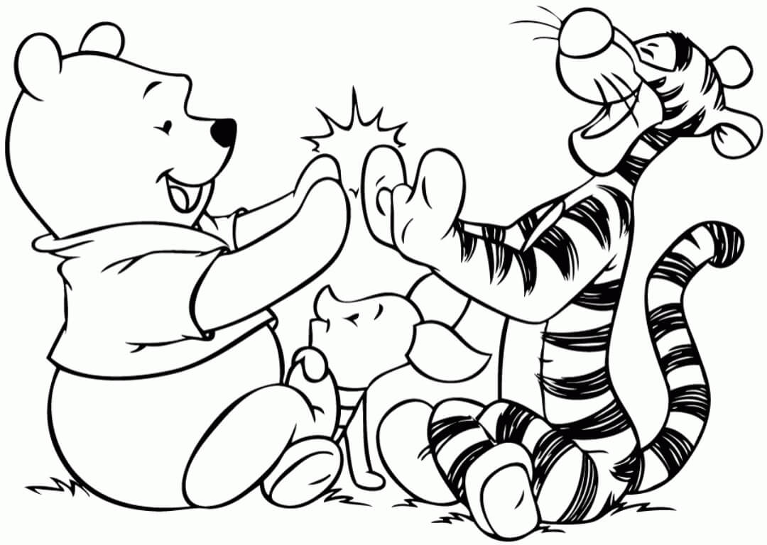 Pooh y Amigos para colorir