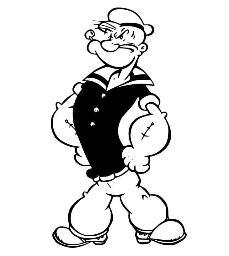 Dibujos de Popeye Genial para colorear