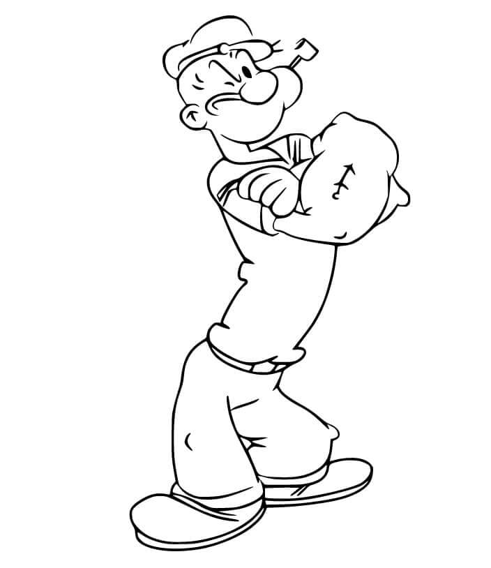 Dibujos de Popeye el Marinero para colorear