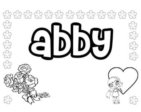 Dibujos de Postal Con Tu Querido Abby para colorear