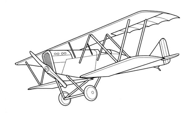 Dibujos de Primer Avión para colorear