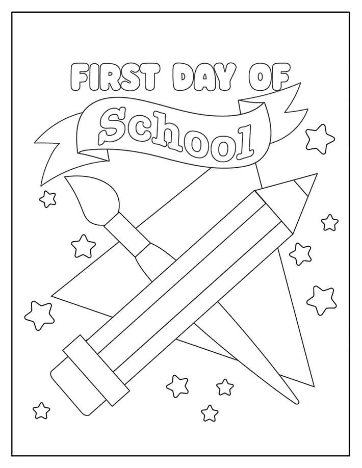 Dibujos de Primer dia de Escuela para colorear