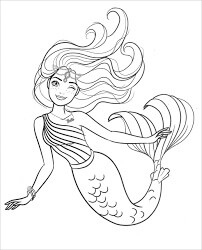 Princesa Barbie Sirena para colorir