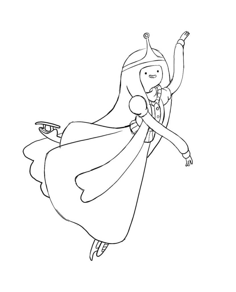 Princesa Bubblegum Bailando para colorir