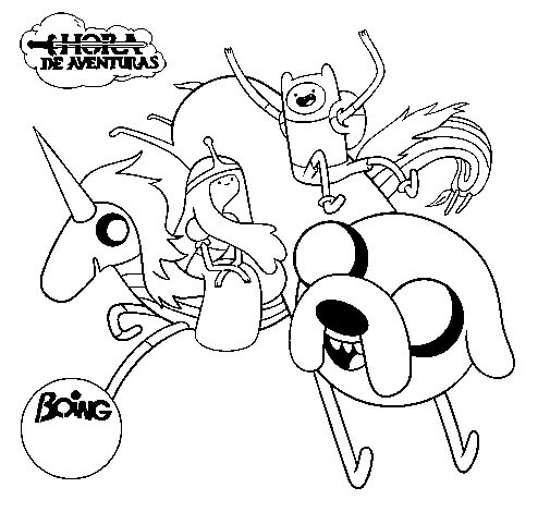 Princesa Bubblegum y Amigos para colorir