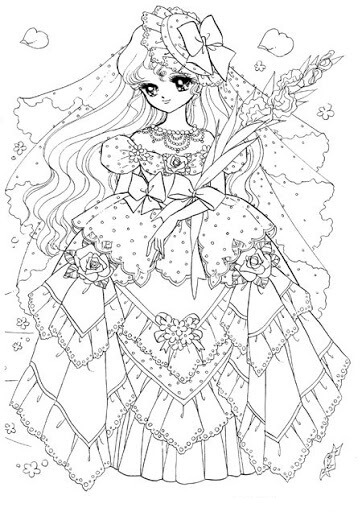 Princesa De Anime coloring pages