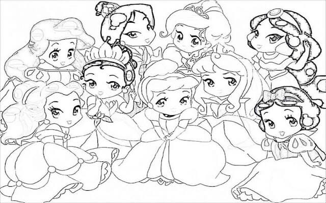 Dibujos de Princesita Disney para colorear