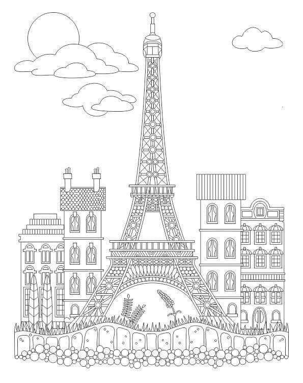 Dibujos de Principal Monumento Francés para colorear