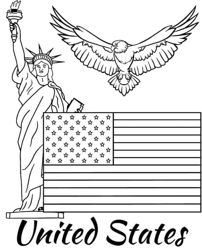 Dibujos de Principales Logotipos De Estados Unidos para colorear