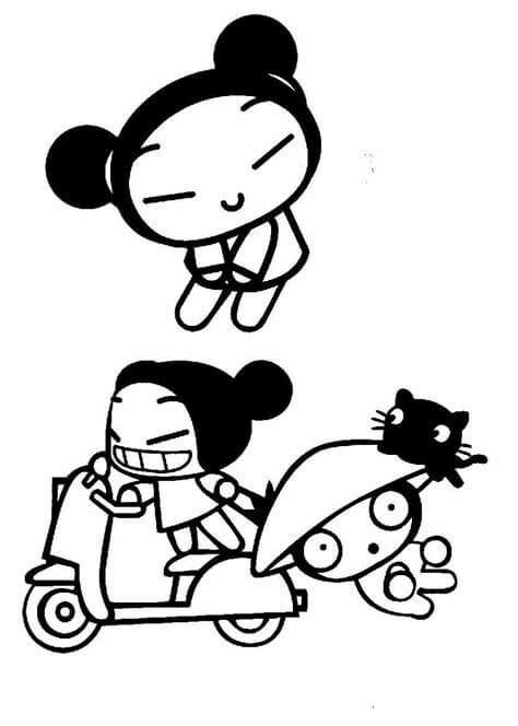 Pucca y Garu Divertido para colorir