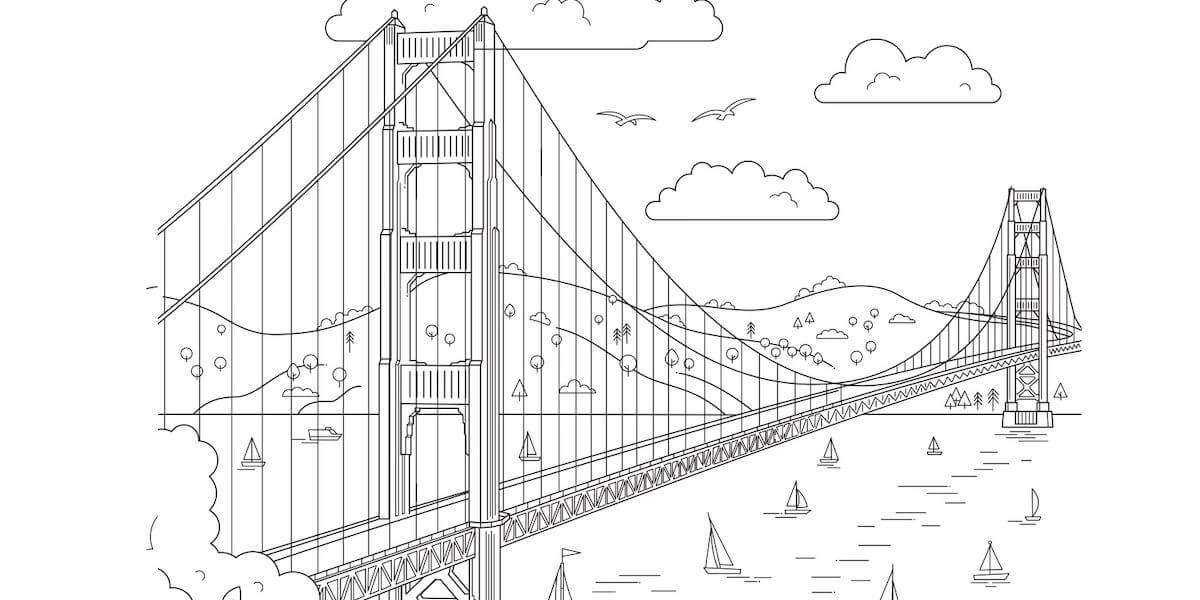 Dibujos de Puente San Francisco para colorear