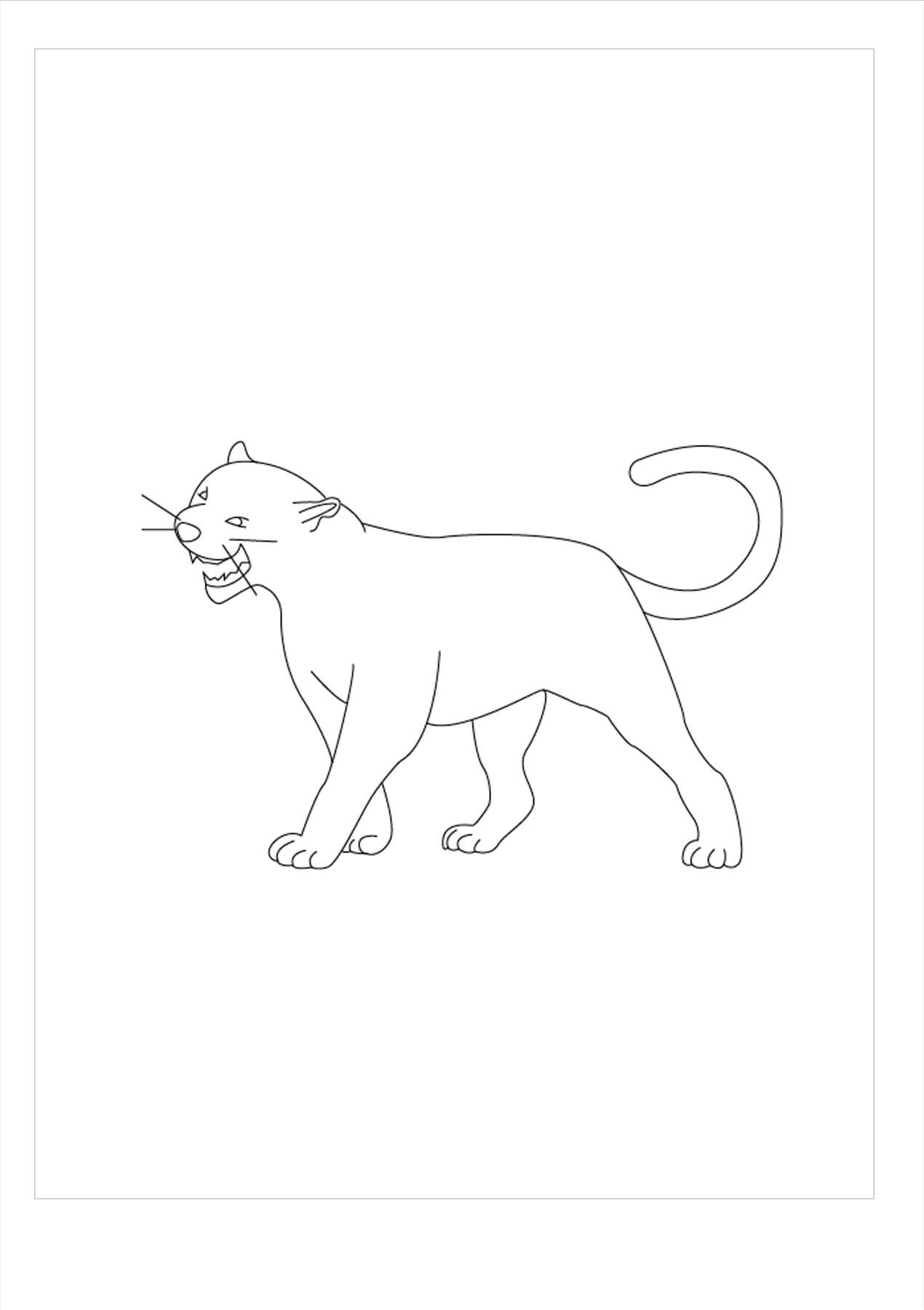 Dibujos de Puma Imprimible para colorear