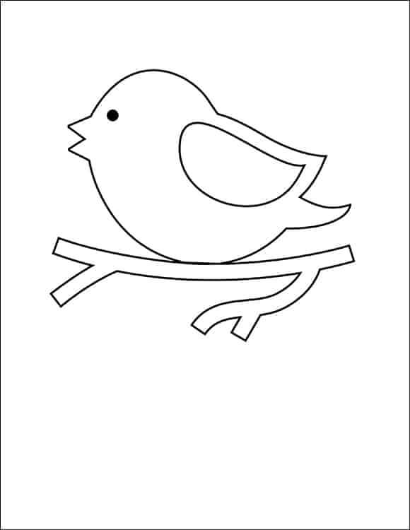 Dibujos de Pájaro Fácil para colorear