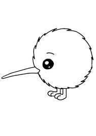 Pájaro Kiwi de Dibujos Animados para colorir