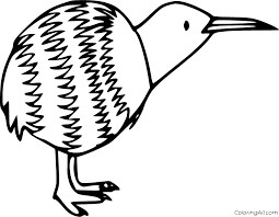 Pájaro de Kiwi de Dibujos Animados Lindo para colorir