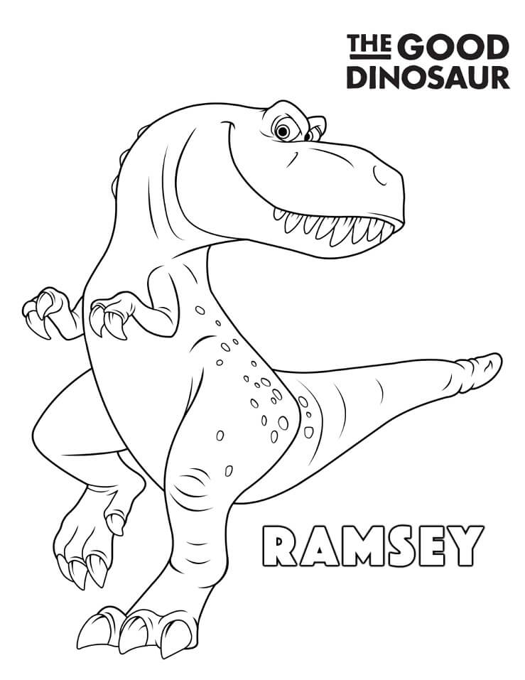 Ramsey de El buen Dinosaurio para colorir