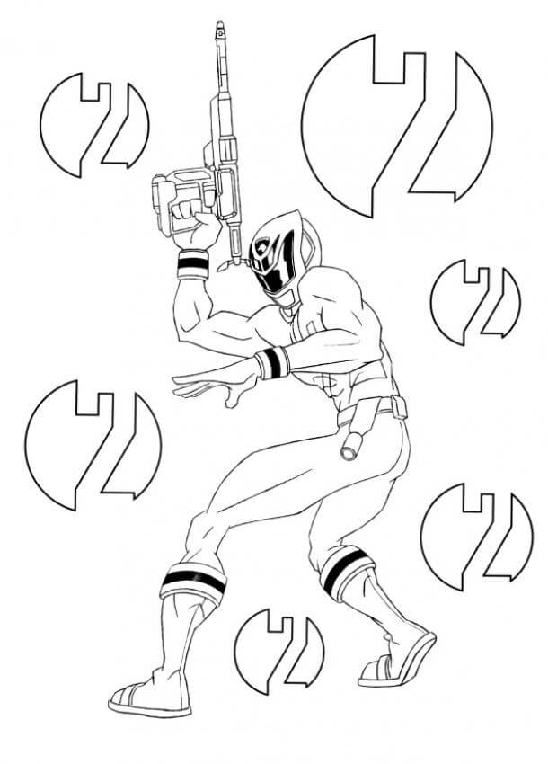 Dibujos de Ranger con un Arma Láser para colorear