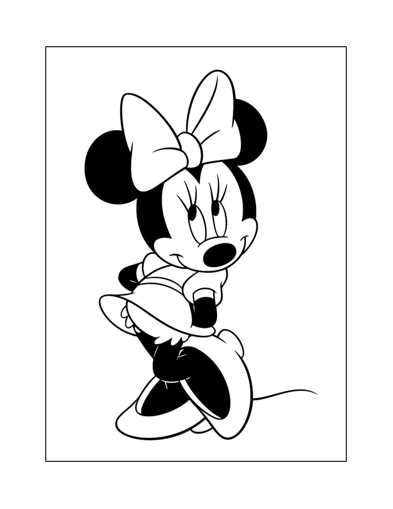 Dibujos de Ratón Básico de Minnie para colorear