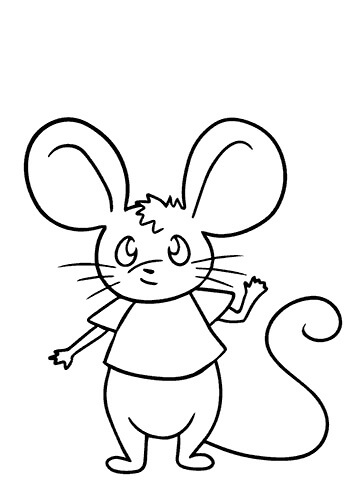 Ratón Infantil para colorir