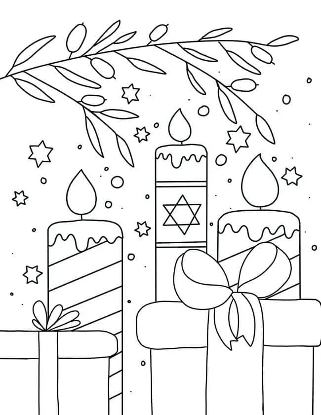 Jánuca coloring pages